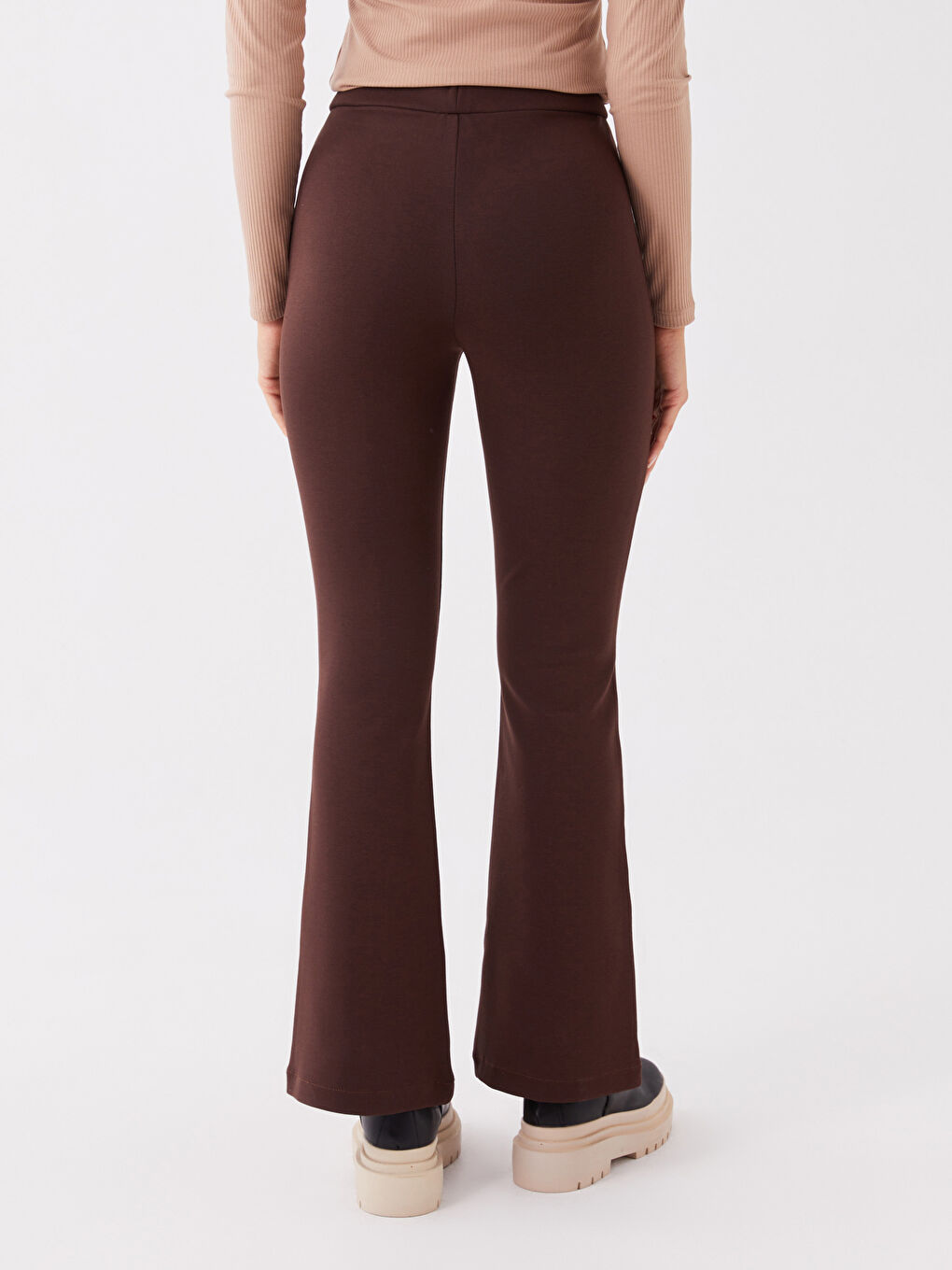 LCWAIKIKI Basic Pantalone sa elastičnim strukom, jednostavne, širokih nogavica za žene -W39781Z8-JTW