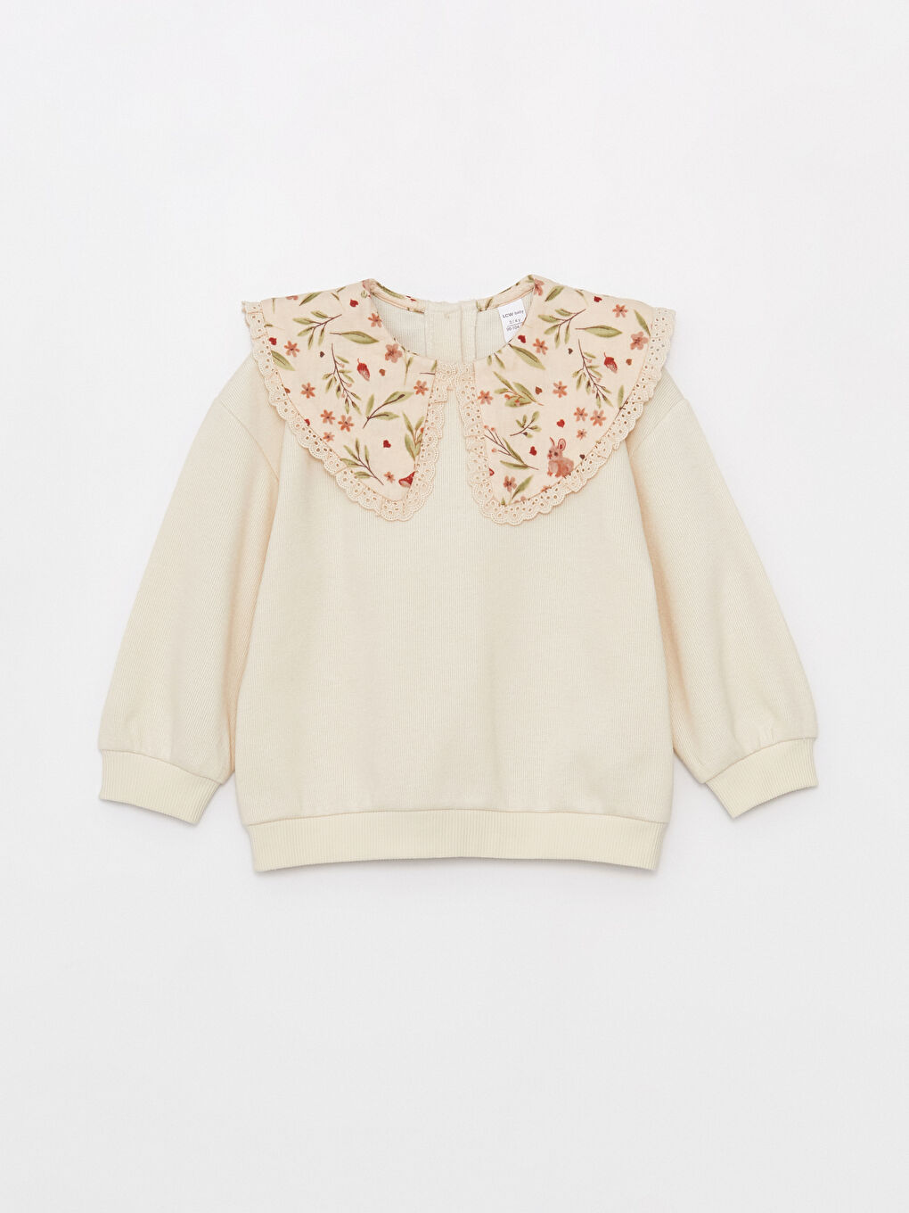 LCW baby سويتشيرت بناتي بياقة وأكمام طويلة -W39788Z1-FF7
