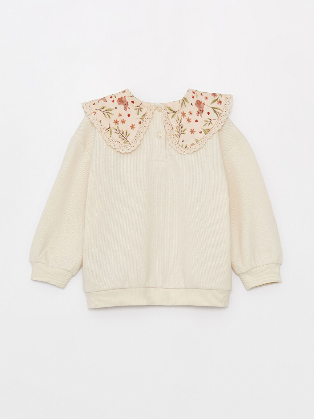 LCW baby سويتشيرت بناتي بياقة وأكمام طويلة -W39788Z1-FF7