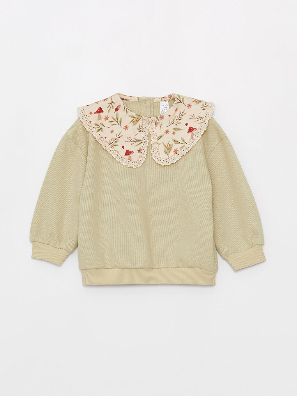 LCW baby Sweatshirt für Babymädchen mit Bebe-Kragen, langen Ärmeln und Aufdruck -W39788Z1-G7P