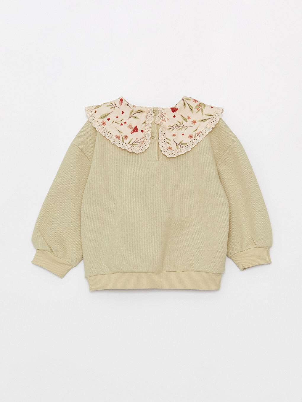 LCW baby Sweatshirt für Babymädchen mit Bebe-Kragen, langen Ärmeln und Aufdruck -W39788Z1-G7P