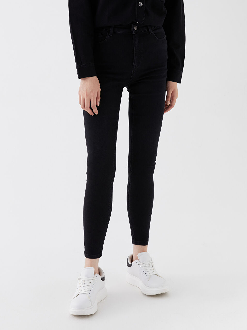 Siyah Jüpiter Süper Skinny Fit Kadın Jean Pantolon-2