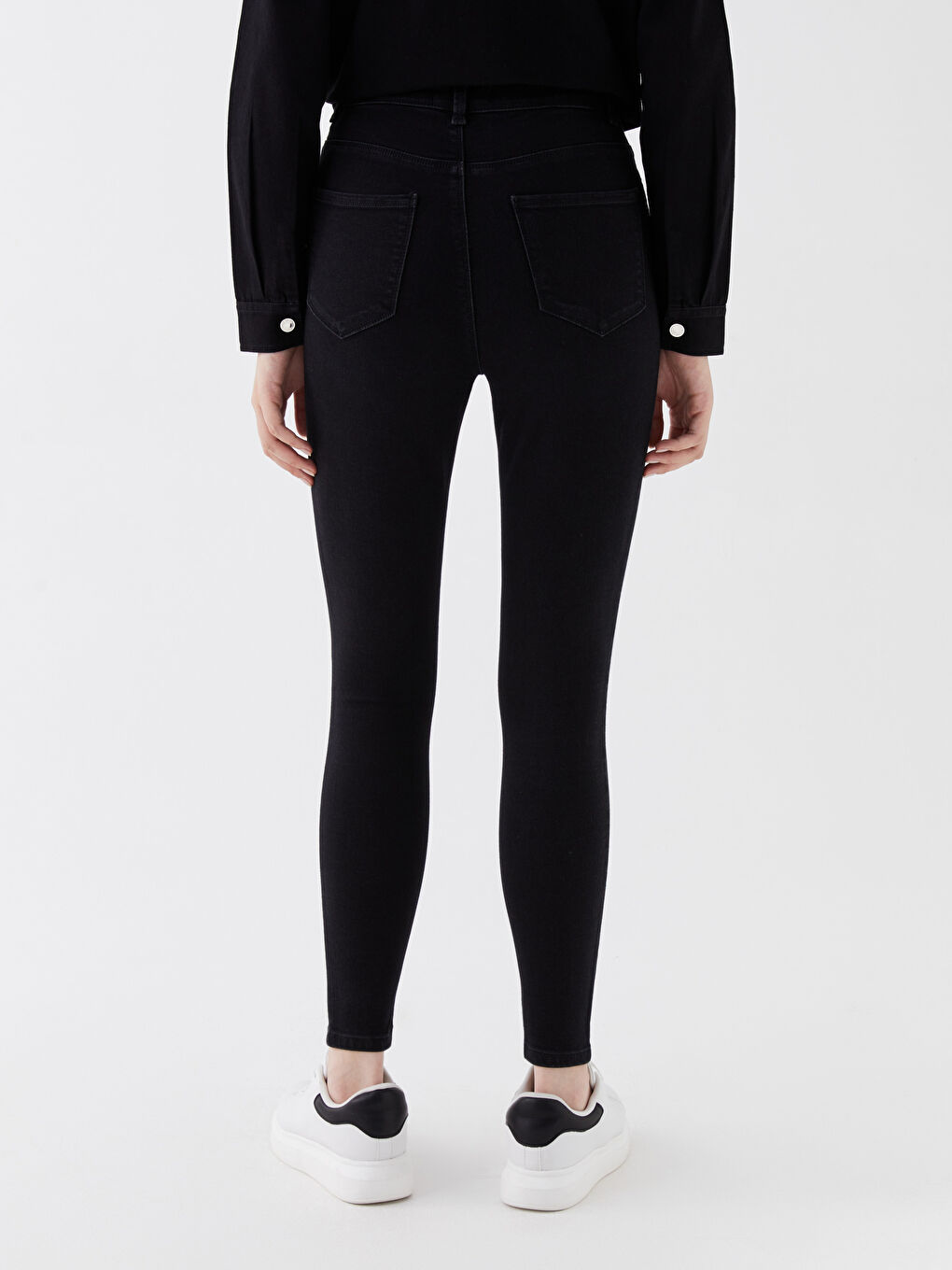 Siyah Jüpiter Süper Skinny Fit Kadın Jean Pantolon-3