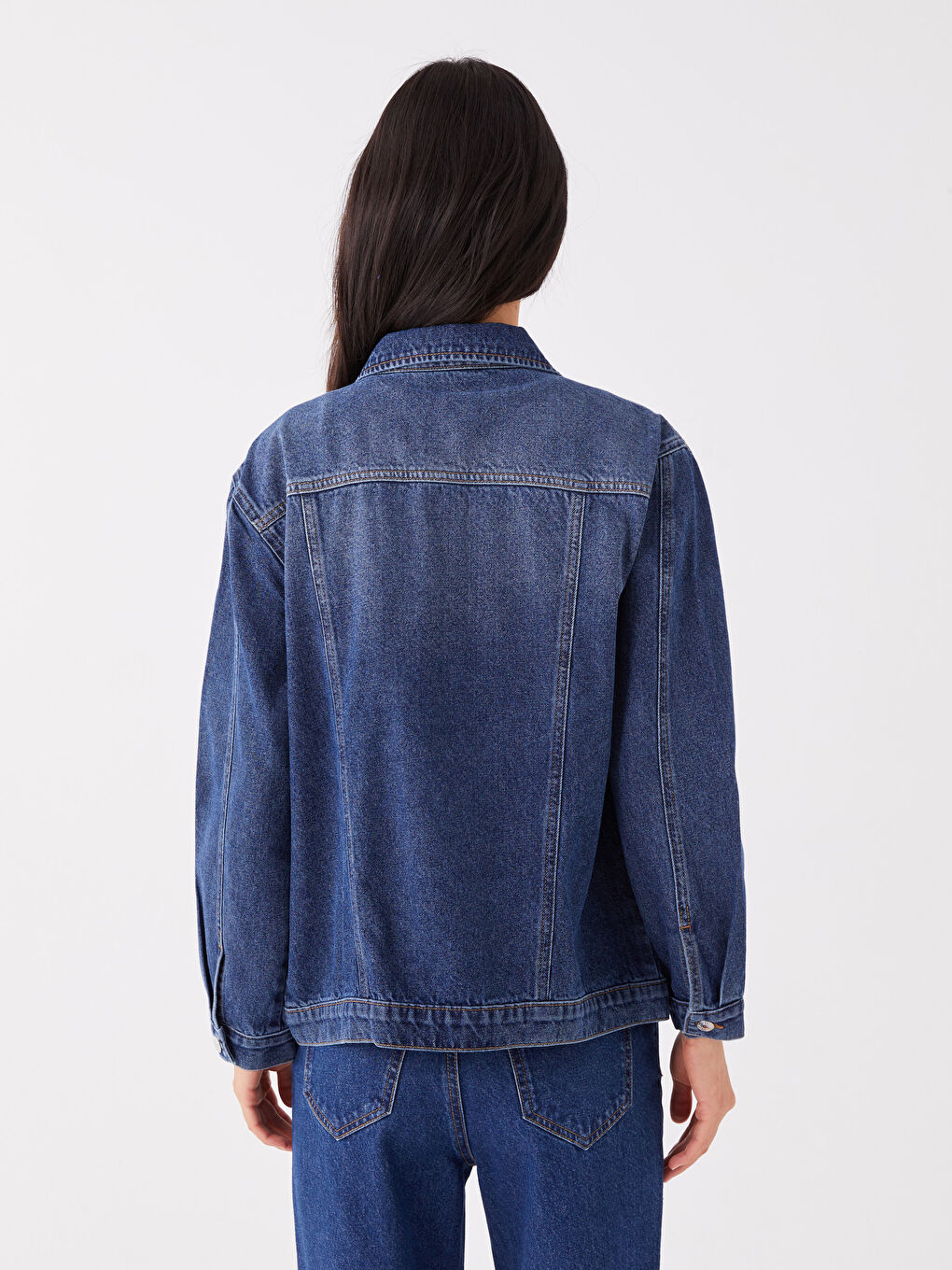 LCW Jeans Collared Neck Women's Denim Jacket -W39846Z8-507