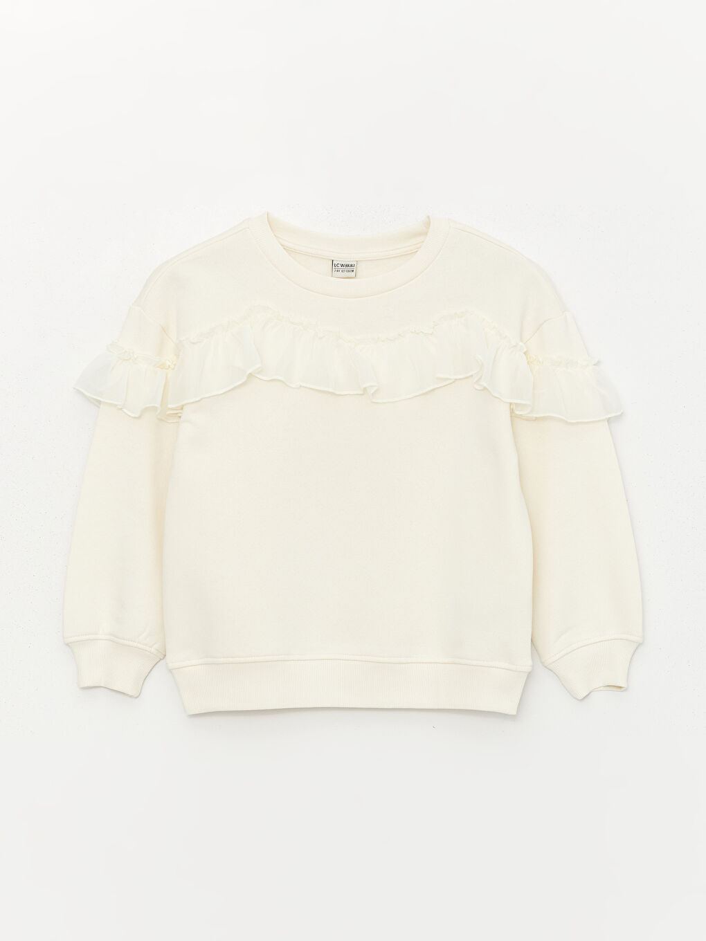 LCW Kids Crew Neck Long Sleeve Girls' Sweatshirt -W39859Z4-FDW