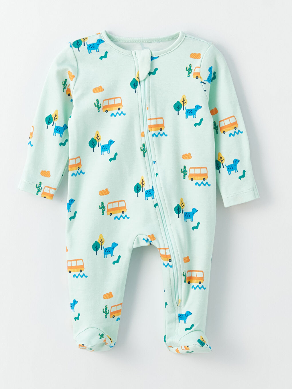 მრგვალი საყელო ნაბეჭდი ახალშობილ ბიჭების საავადმყოფოს კომპლექტი 3-ცალიანი-5