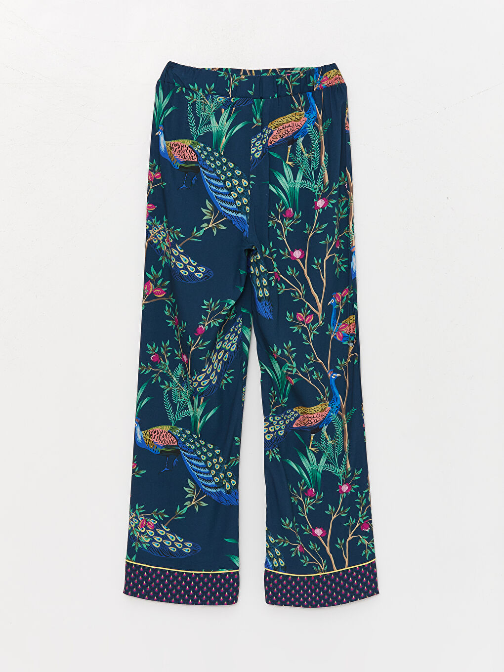 Petrol Gömlek Yaka Desenli Kadın Pijama Takımı-9