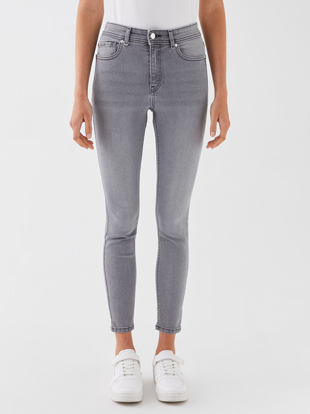 LCW Jeans Hoch taillierte Jupiter Super-Skinny-Fit Jeans für Damen -W39907Z8-GRD