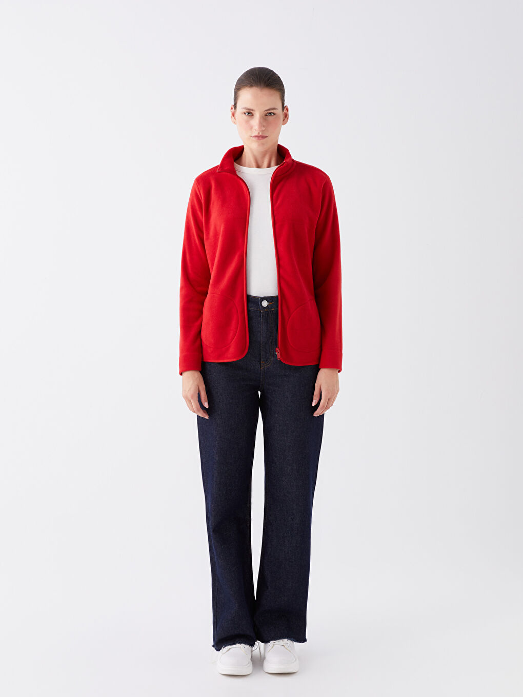 Stand-Up Collar Women'S Outdoor Fleece-2