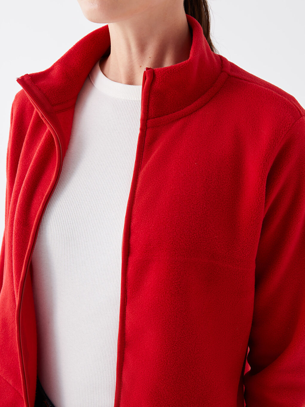 Stand-Up Collar Women'S Outdoor Fleece-3