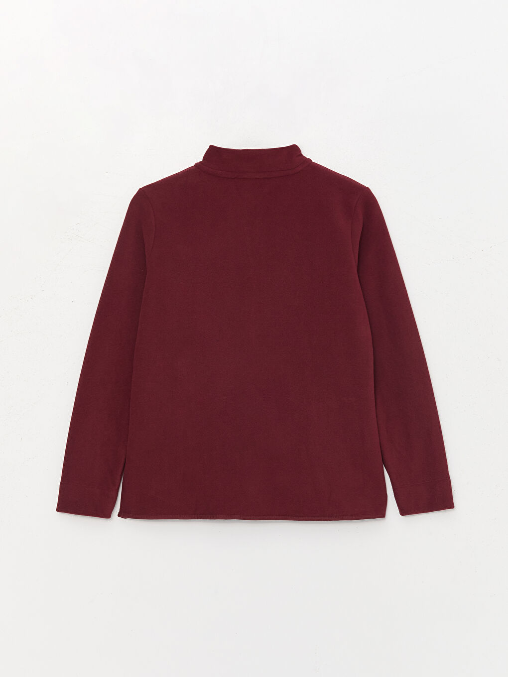 LCWAIKIKI Basic Bordo Kadın Dik Yaka Düz Fermuarlı Sweatshirt - 6