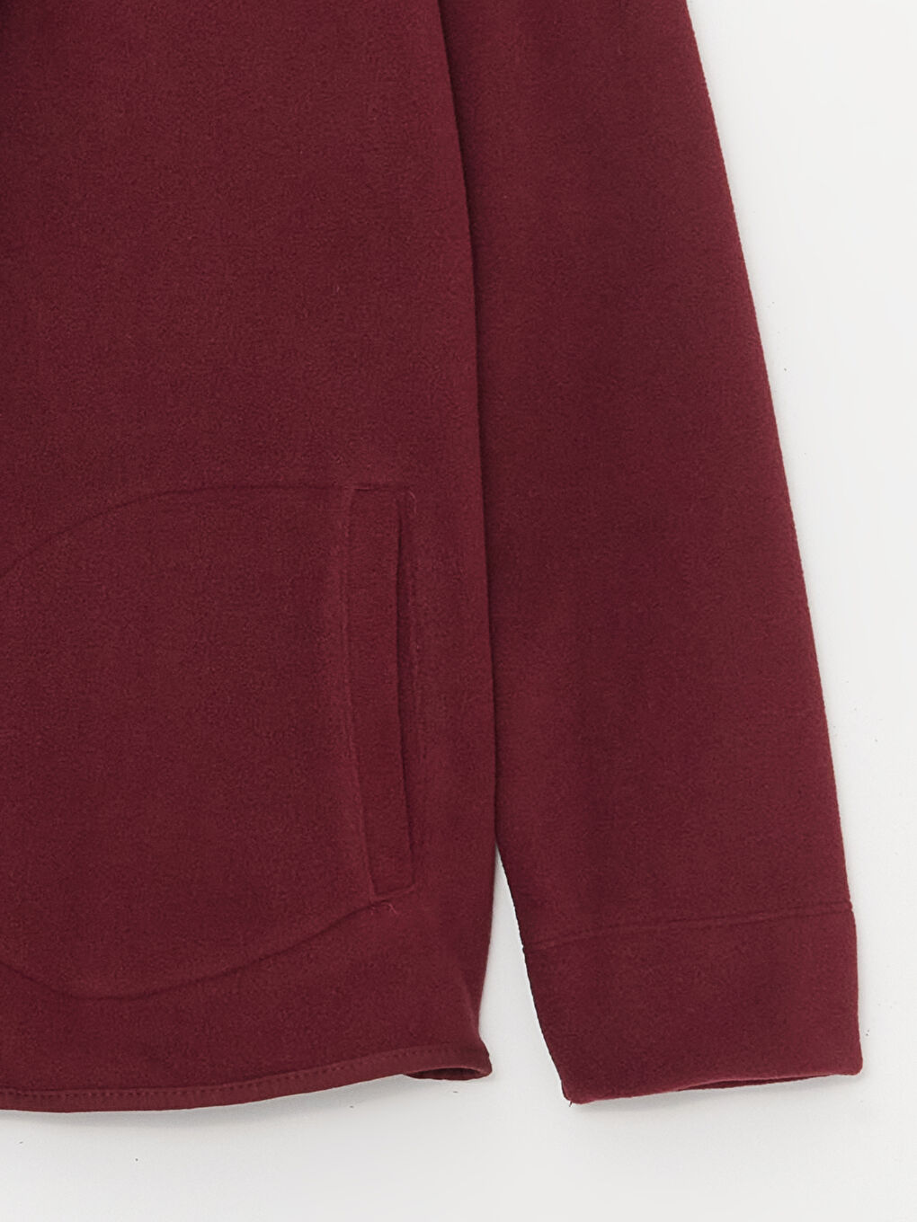 LCWAIKIKI Basic Bordo Kadın Dik Yaka Düz Fermuarlı Sweatshirt - 7