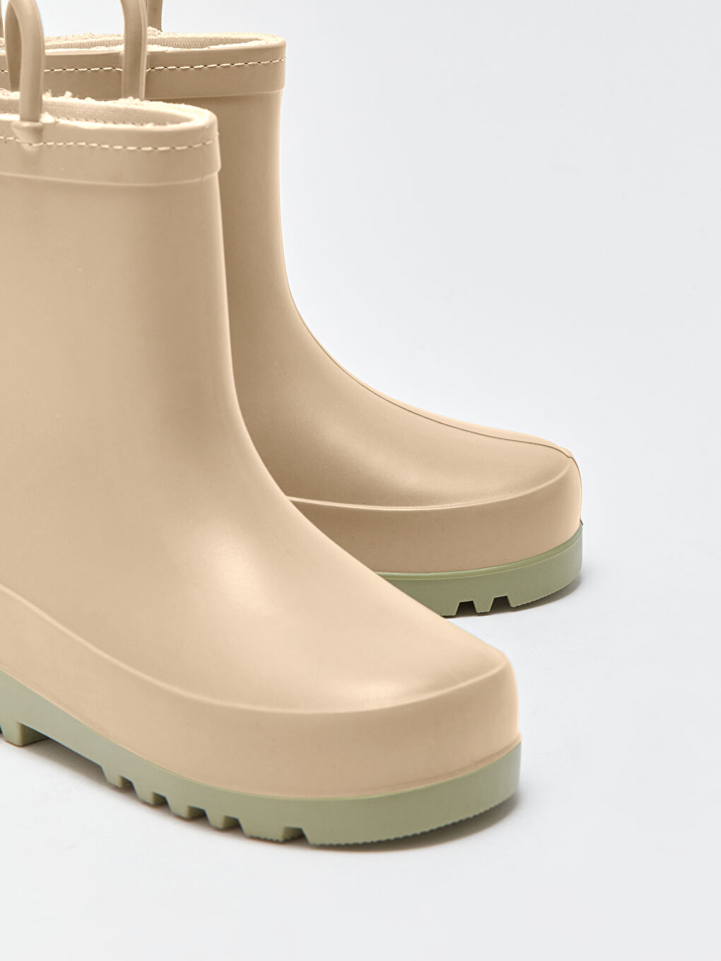 Bej Erkek Bebek Diz Altı Yağmur Botu-2