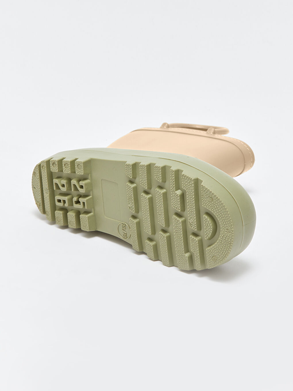 Bej Erkek Bebek Diz Altı Yağmur Botu-3