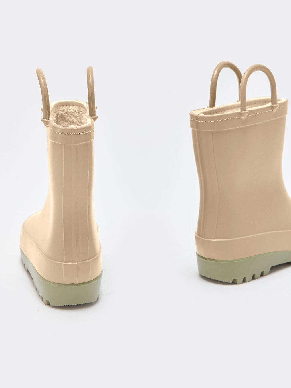 Bej Erkek Bebek Diz Altı Yağmur Botu-4