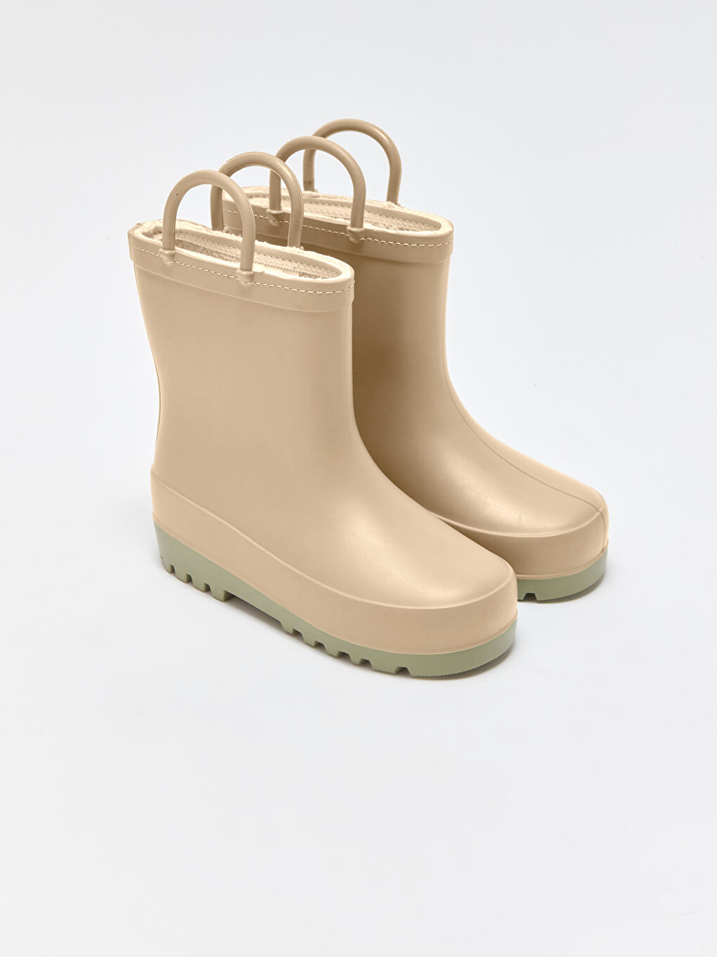 Bej Erkek Bebek Diz Altı Yağmur Botu