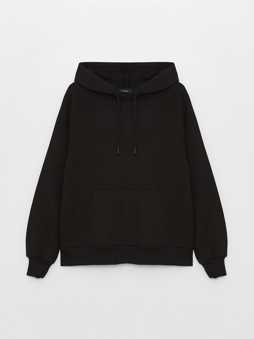 LCW Vision Yeni Siyah Düz Oversize Kadın Hoodie - 5