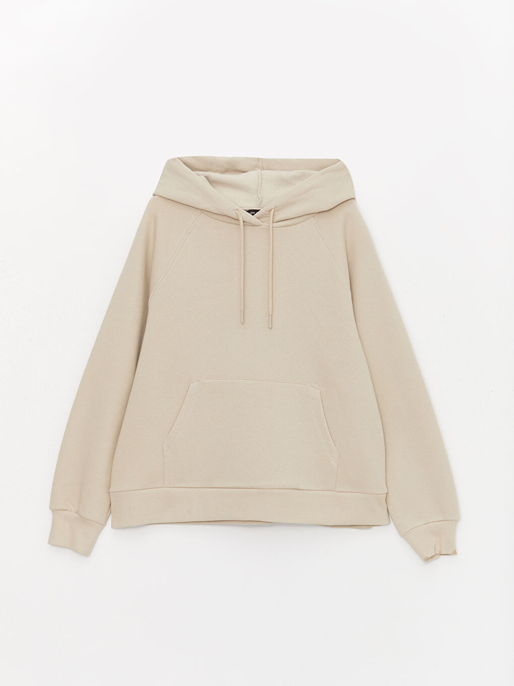 LCW Vision Bej Düz Oversize Kadın Hoodie - 5