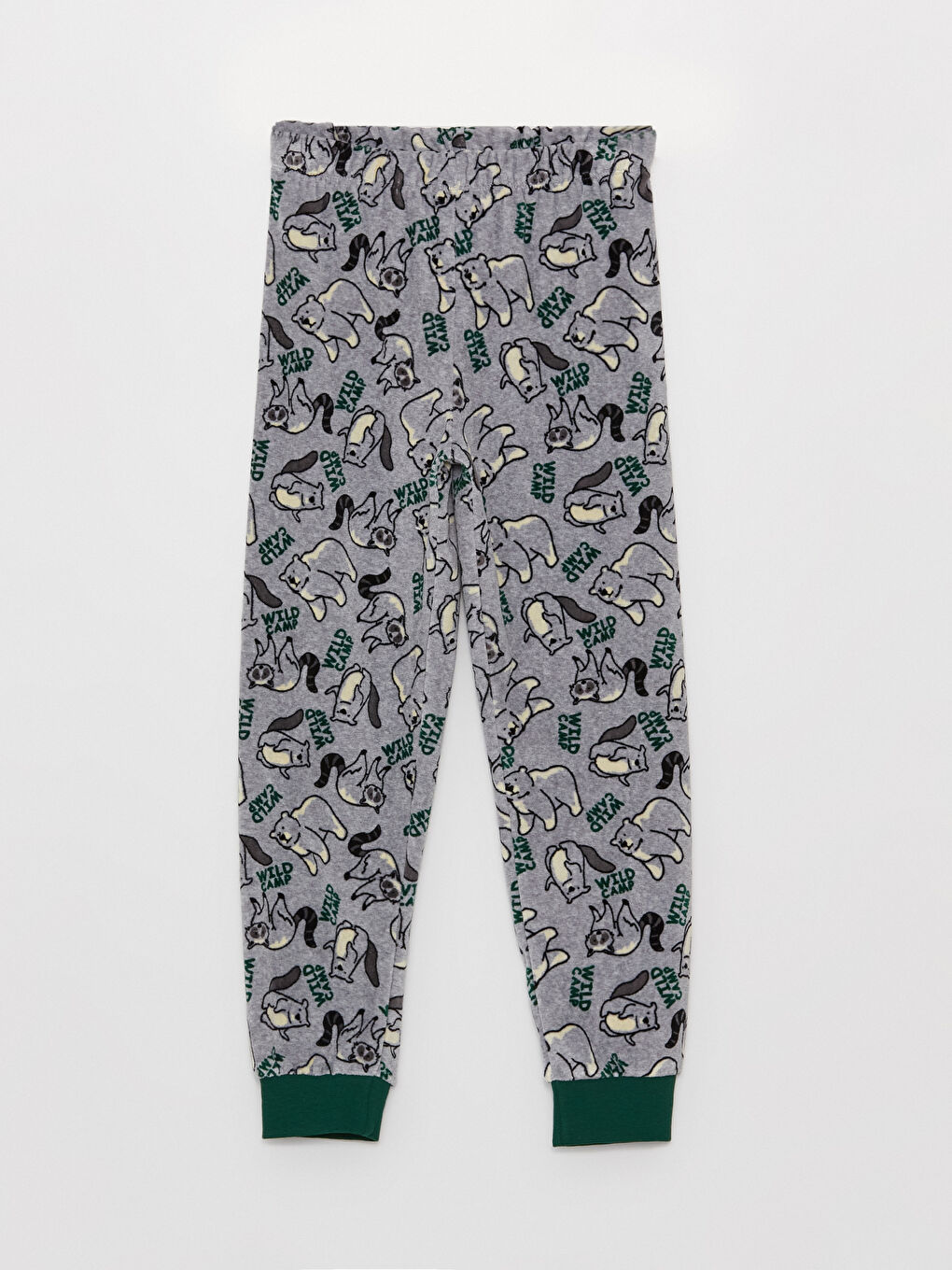 Crew Neck Printed Long Sleeve Velvet Boys Pajama Set-4