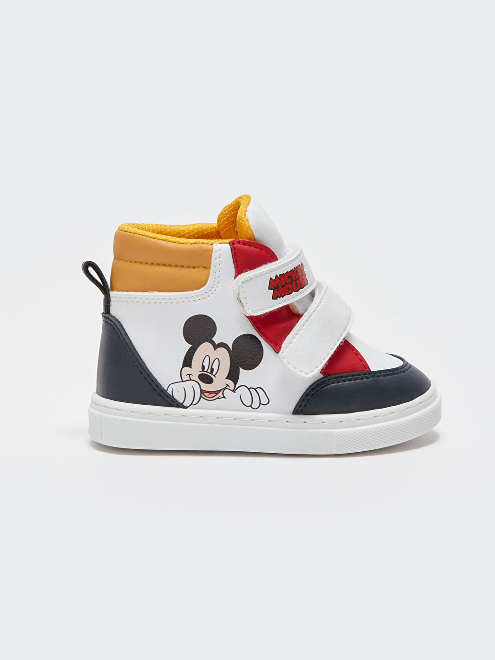 LCW STEPS Beyaz Mickey Mouse Lisanslı Cırt Cırtlı Erkek Bebek Bot - 1