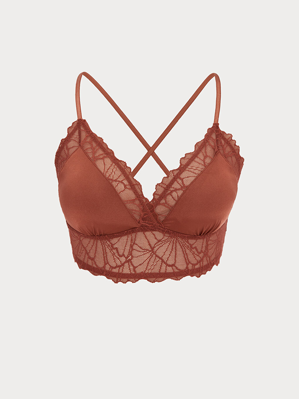 LCW DREAM Bordo Balensiz Dolgusuz Dantelli Bralet