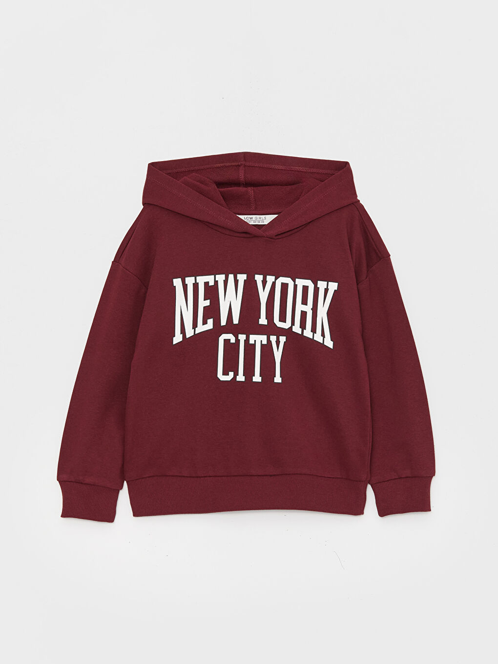 қыздарға арналған принтті ұзын жеңді капюшонды және спорттық шалбар-1