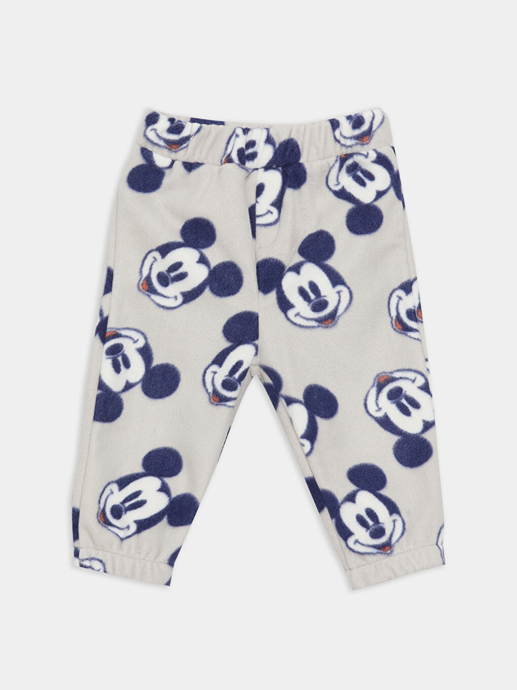 LCW baby Gri Dik Yaka Mickey Mouse Desenli Polar Erkek Bebek Sweatshirt ve Eşofman Altı 2'li Takım - 4