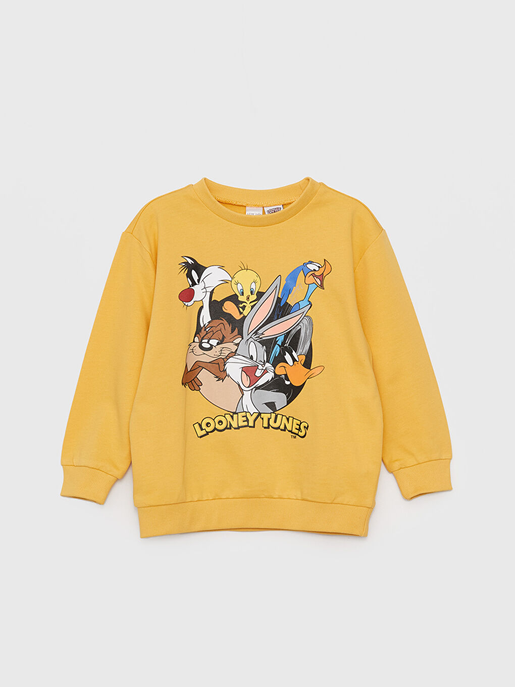 Crew Neck Long Sleeve Looney Tunes Printed Baby Boy Sweatshirt