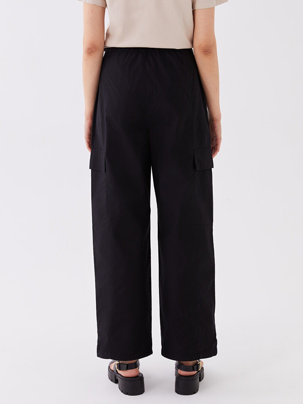 LCW Vision Women's Regular Fit Plain Parachute Trousers -W3AC33Z8-CVL