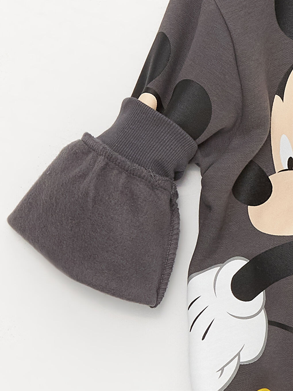 LCW Kids Koyu Gri Bisiklet Yaka Mickey Mouse Baskılı Uzun Kollu Kız Çocuk Sweatshirt - 2