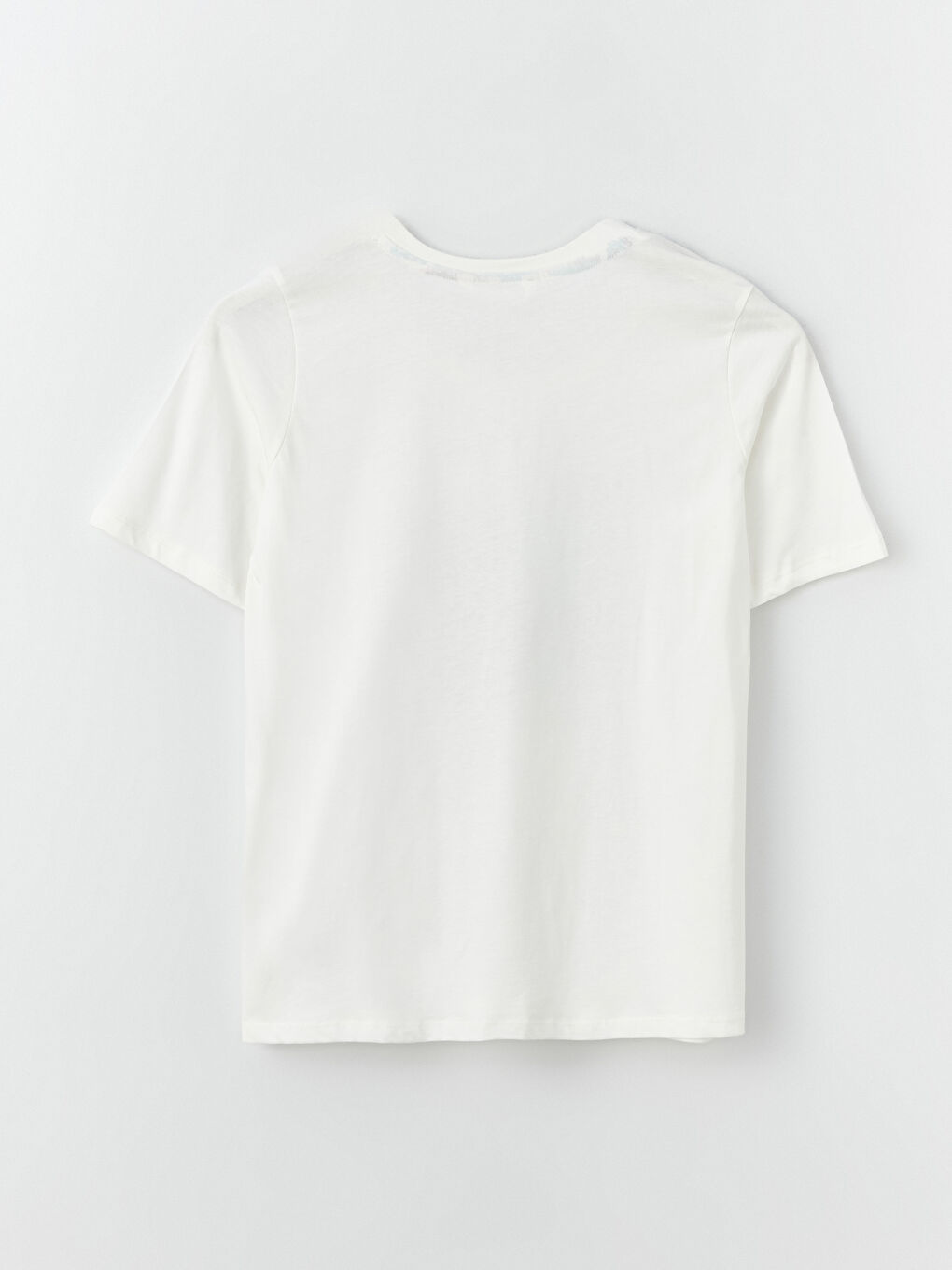 Ekru Bisiklet Yaka Baskılı Kısa Kollu Kadın Şortlu Pijama Takımı-7