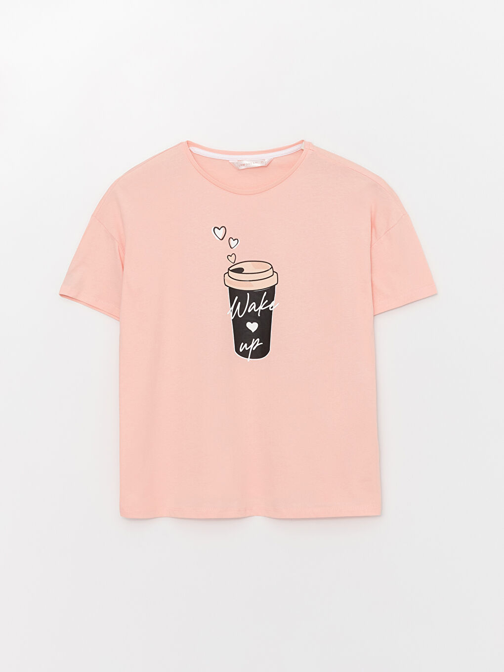 Siyah Bisiklet Yaka Baskılı Kısa Kollu Kadın Pijama Takımı-5