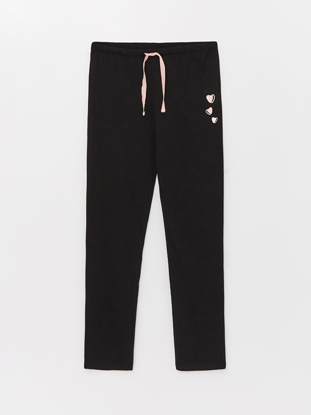 Siyah Bisiklet Yaka Baskılı Kısa Kollu Kadın Pijama Takımı-7