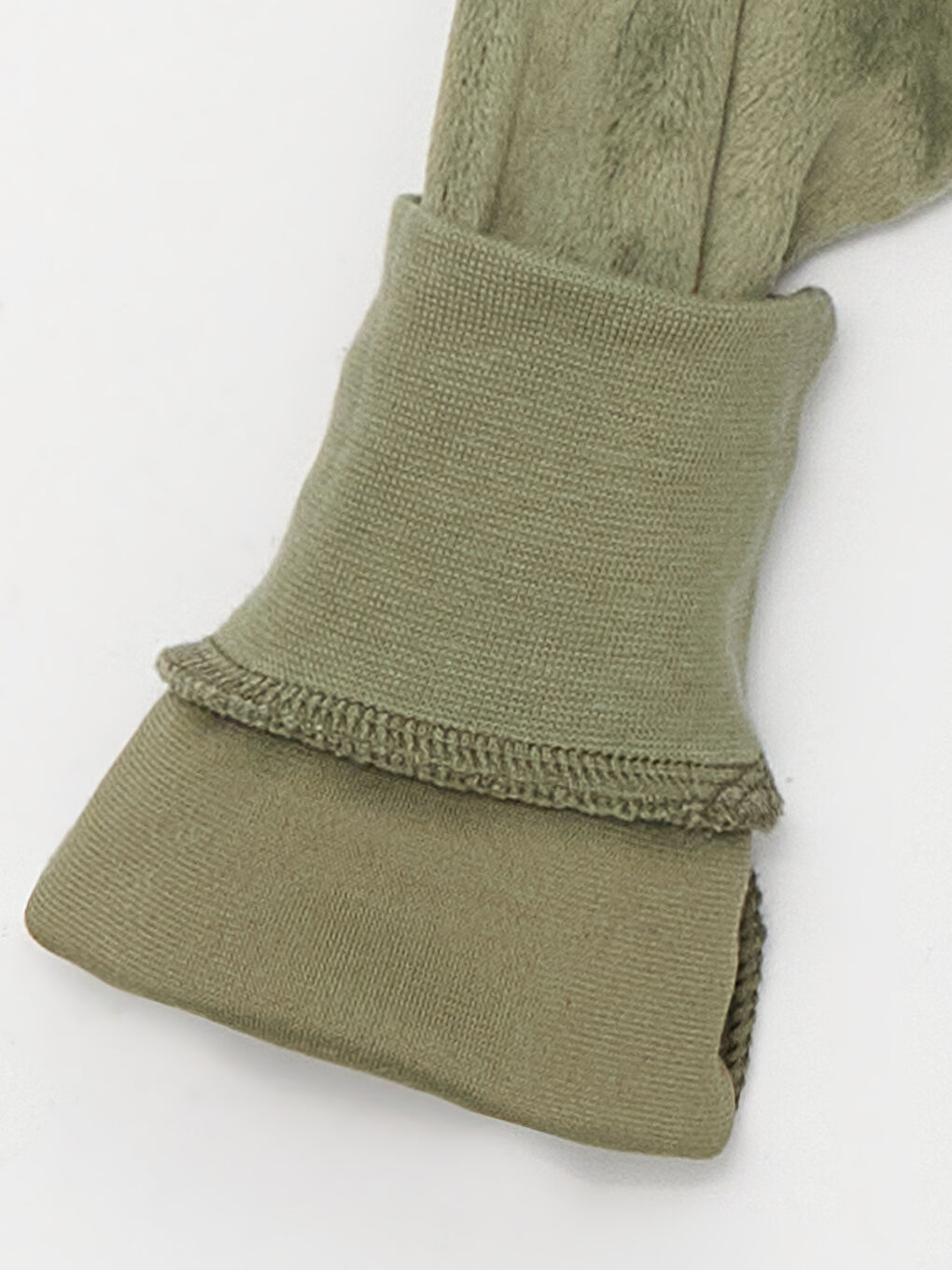 Yeşil Bisiklet Yaka Uzun Kollu Kadife Erkek Çocuk Pijama Takımı-5