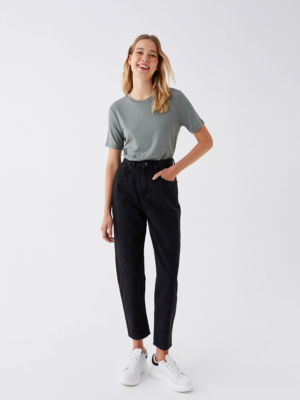 Jean Coupe Maman Taille Haute pour Femmes