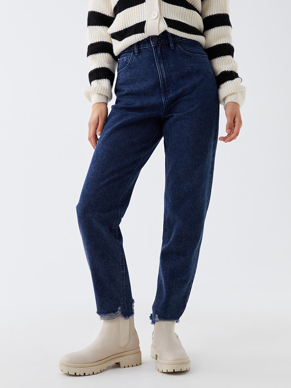LCW Jeans Farmerke visokog struka mom fit za žene -W3AD30Z8-309