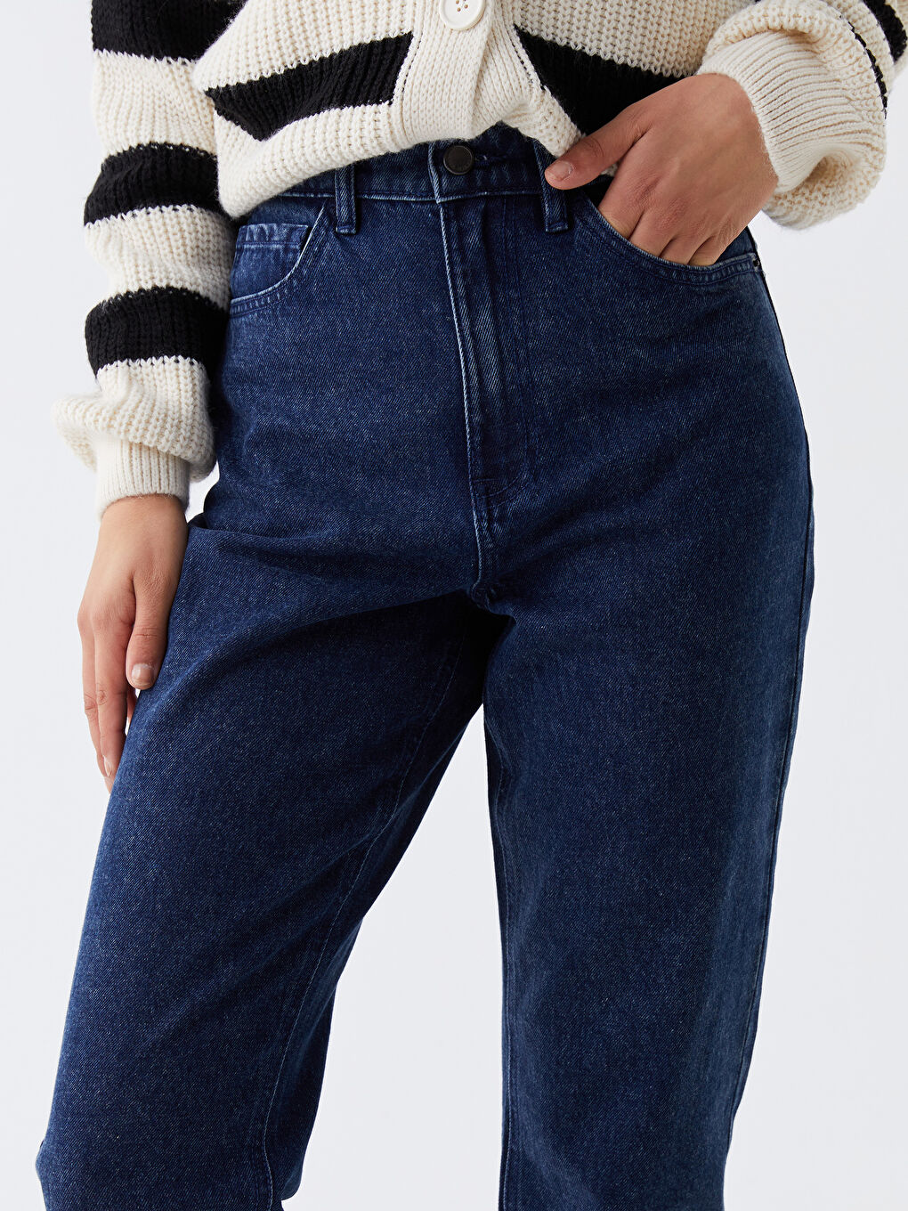 LCW Jeans Farmerke visokog struka mom fit za žene -W3AD30Z8-309