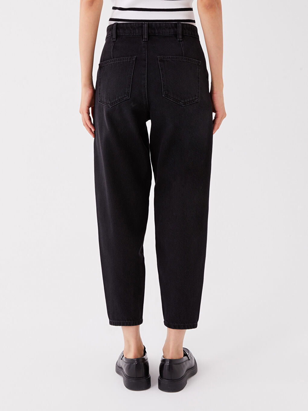 Blugi cu Detalii la Buzunar, Croială Balloon, pentru Femei-3