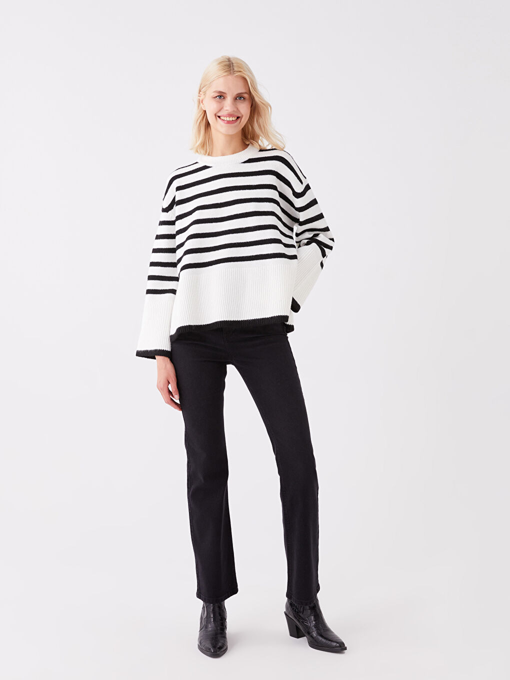 әйелдерге арналған орта бел марс клеш джинс шалбар