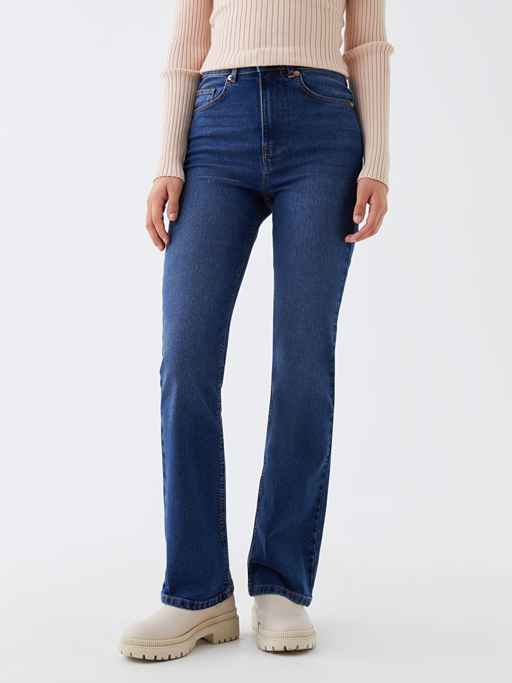 Джинсы с высокой посадкой Марс клёш для женщин-2