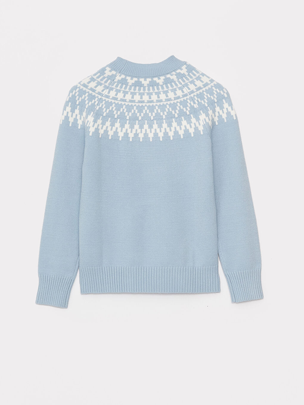 LCWAIKIKI Basic Funnel Neck Patterned Women's Knitwear Sweater -W3AD36Z8-G5Z