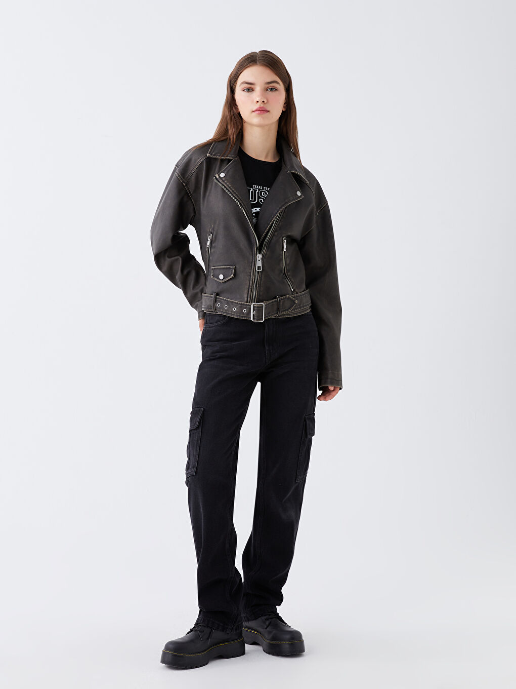 Blugi Cargo pentru Femei cu Croială Dreaptă