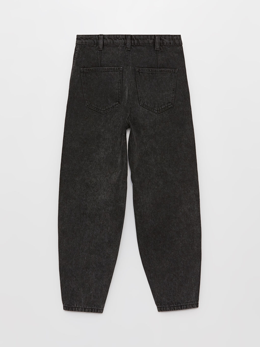 Jean Droit Coupe Ballon Taille Haute Femme-6