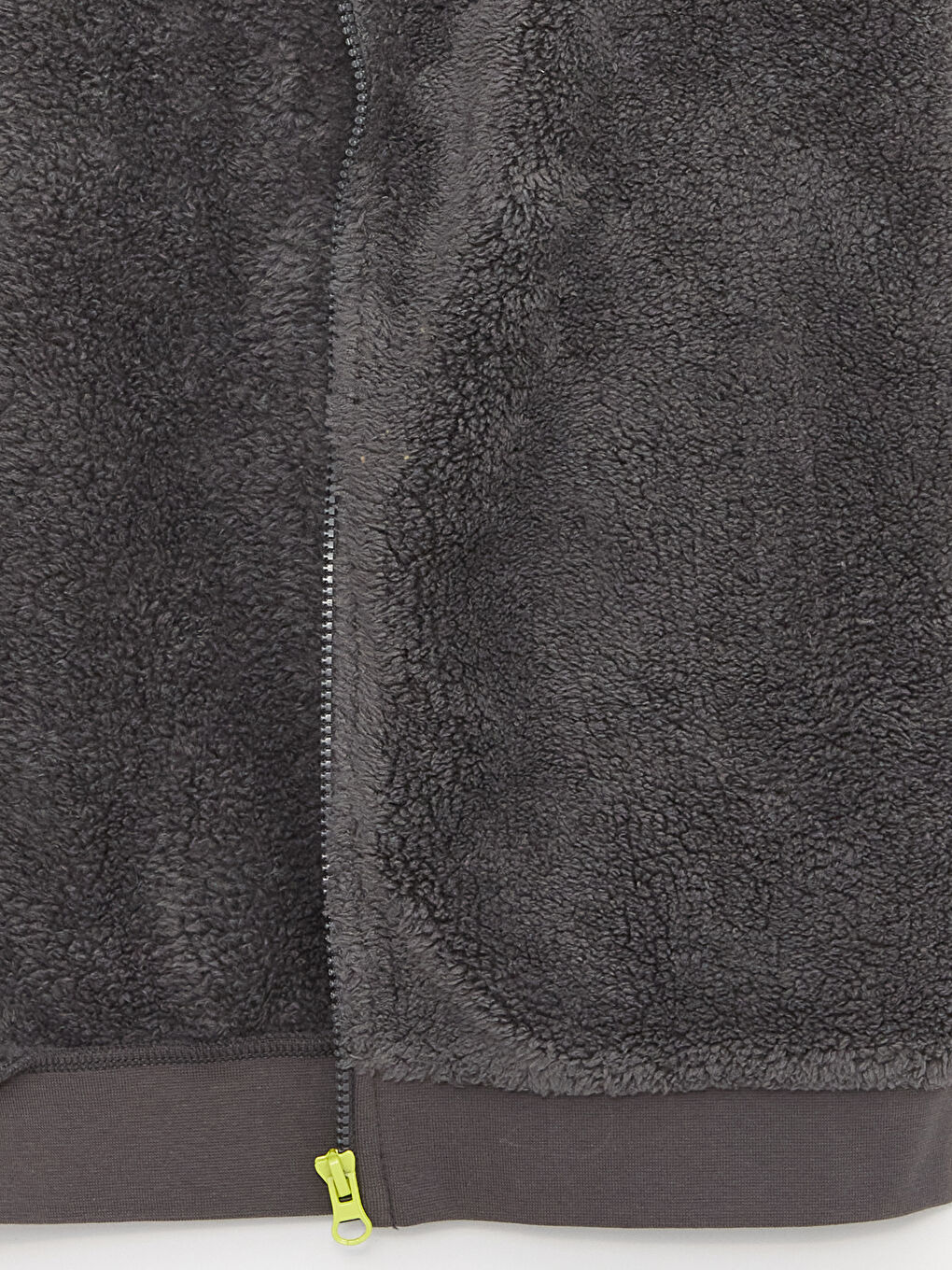Gri Dik Yaka Polar Erkek Çocuk Fermuarlı Yelek-2
