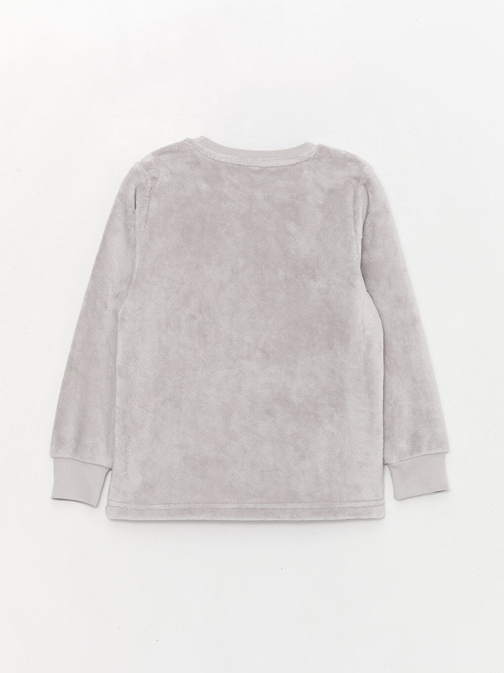 طقم بيجاما أولاد قطيفة مطرز بكم طويل مع غطاء رأس-2