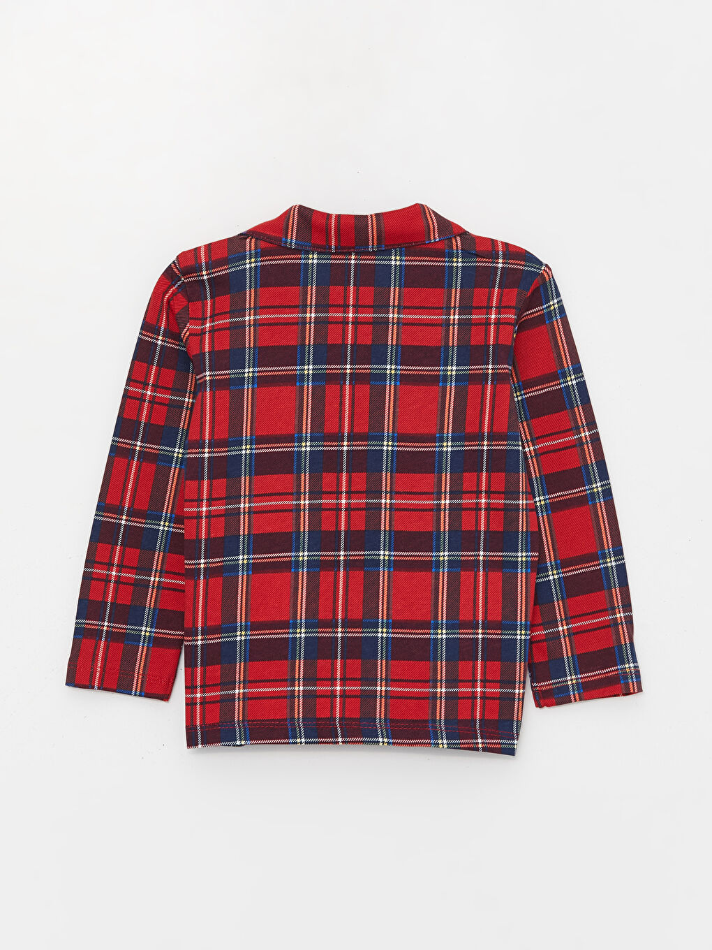 LCW baby Polo Neck Long Sleeve Plaid Patterned Baby Boy Pajama Set -W3AE20Z1-LTP