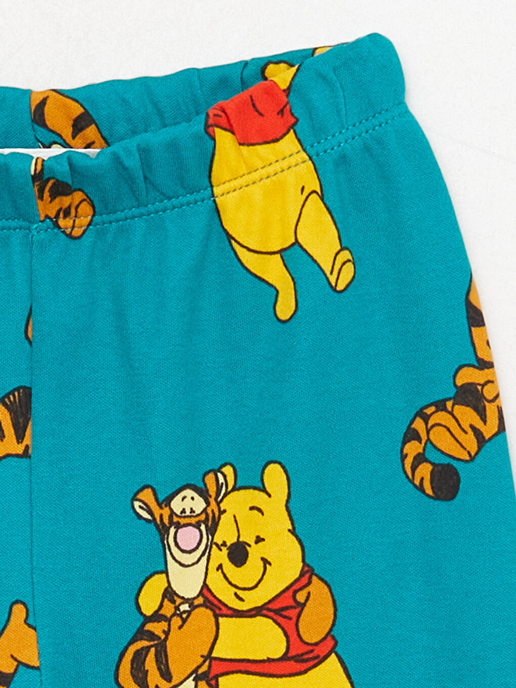 LCW baby Turkuaz Bisiklet Yaka Uzun Kollu Winnie the Pooh Baskılı Erkek Bebek Pijama Takımı - 5