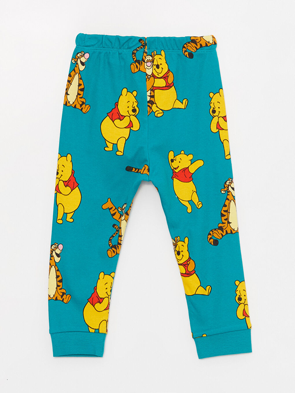 LCW baby Turkuaz Bisiklet Yaka Uzun Kollu Winnie the Pooh Baskılı Erkek Bebek Pijama Takımı - 6