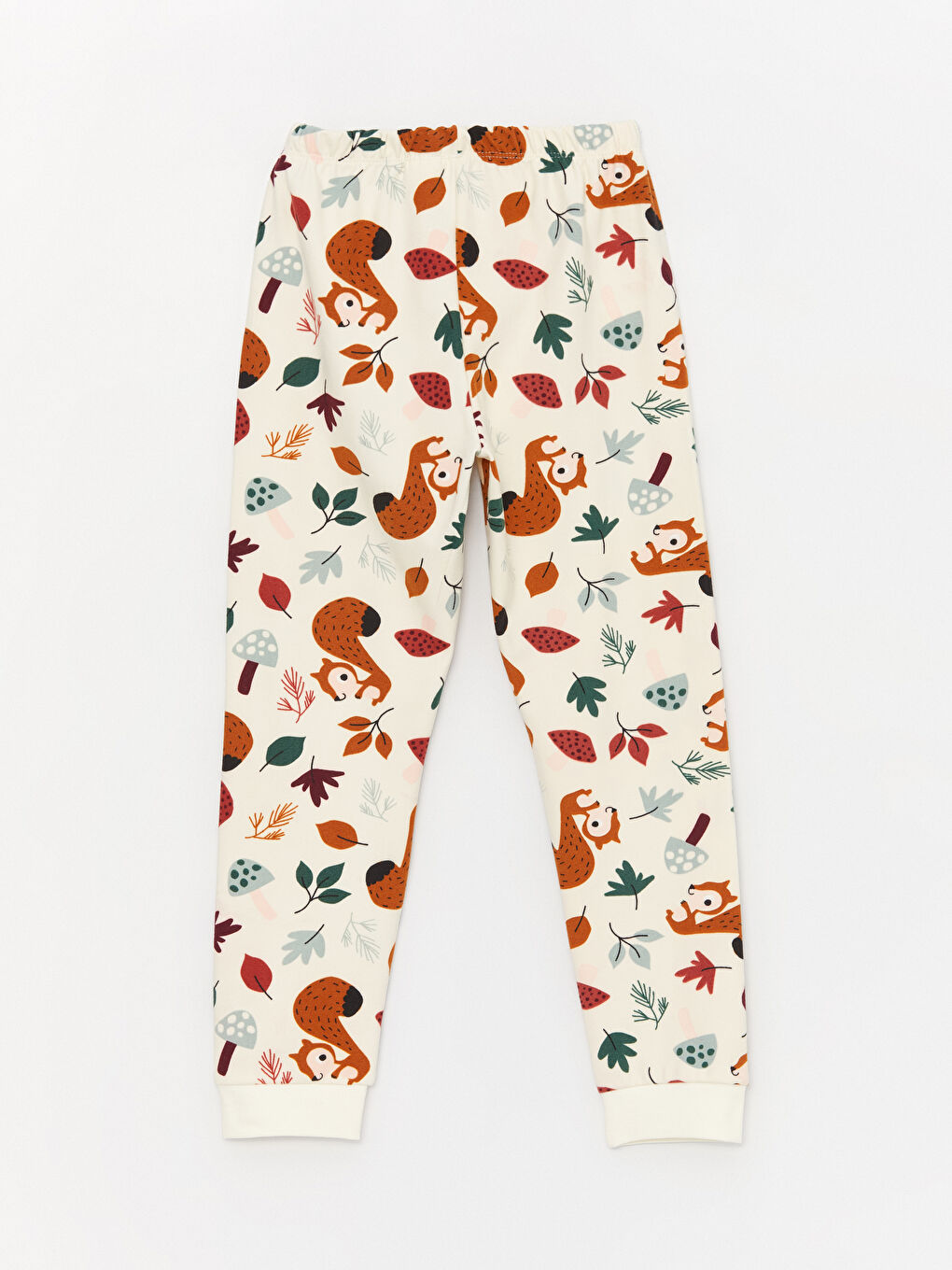 LCW Kids Ekru Bisiklet Yaka Polar Kız Çocuk Pijama Takımı - 6