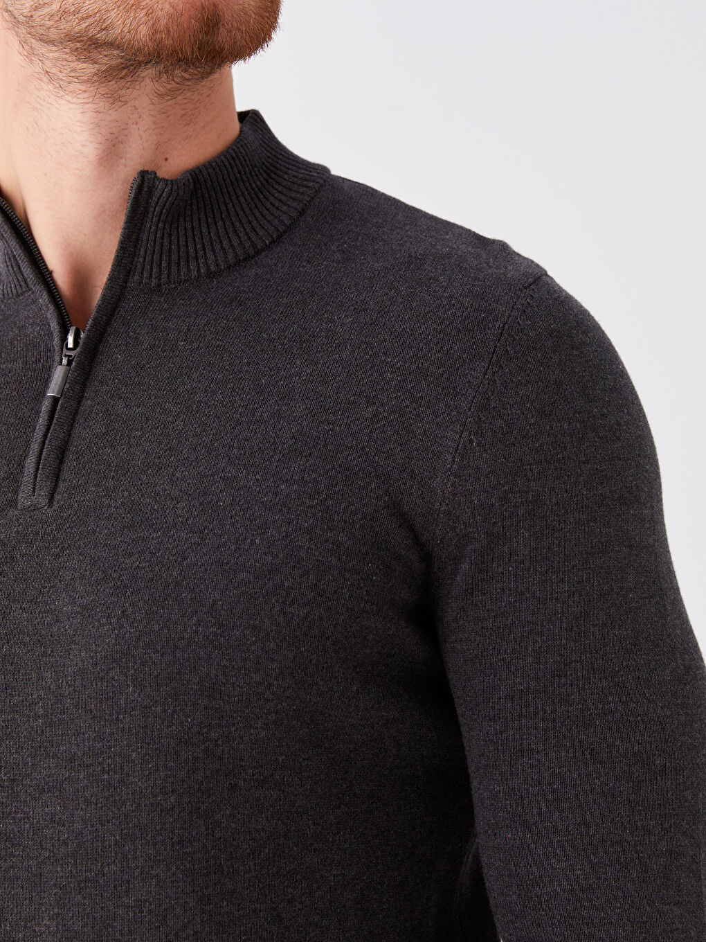 LCWAIKIKI Classic Funnel Neck Long Sleeve Men's Knitwear Sweater -W3AE68Z8-L8N